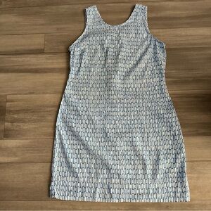 Tommy Bahama Blue and White Geometric Top